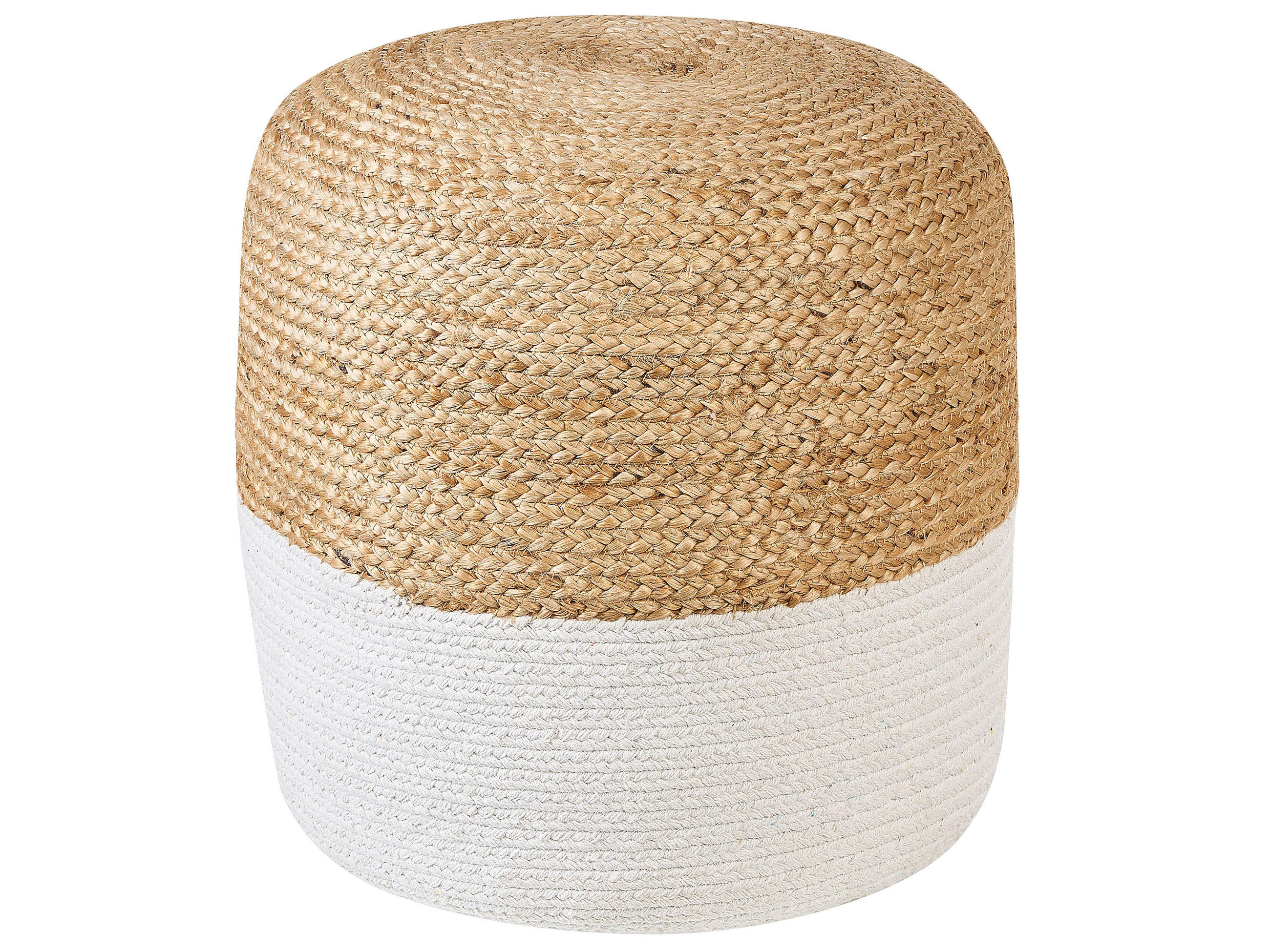 POUF Dalama 46/46/48 cm - Beige, Naturmaterialien (46/48/46cm) - Beliani