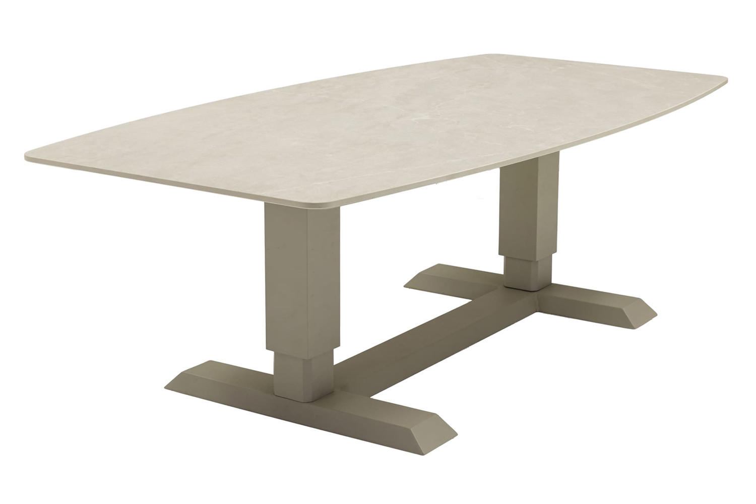 GARTENTISCH Malte 180x90cm, Stein, Taupe - Taupe, Stein (90/180cm) - dasmöbelwerk