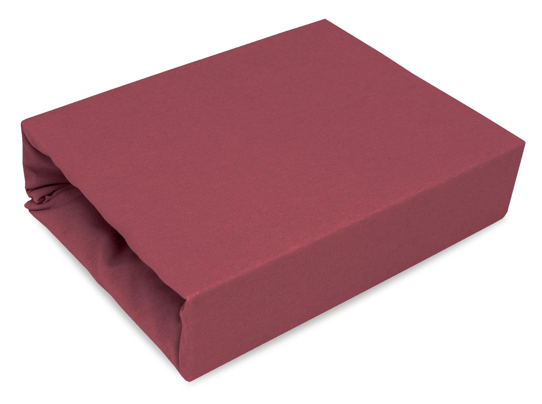 Best For Home Spannbettlaken Bordeaux 80x180 cm