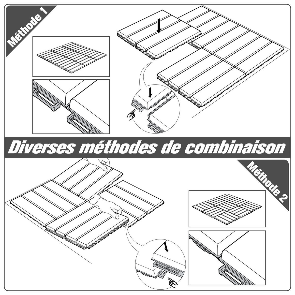 BODENPLATTEN 9er-Set DE-13727 Schwarz - Schwarz, Kunststoff (30/30/2cm) - ComfortXL