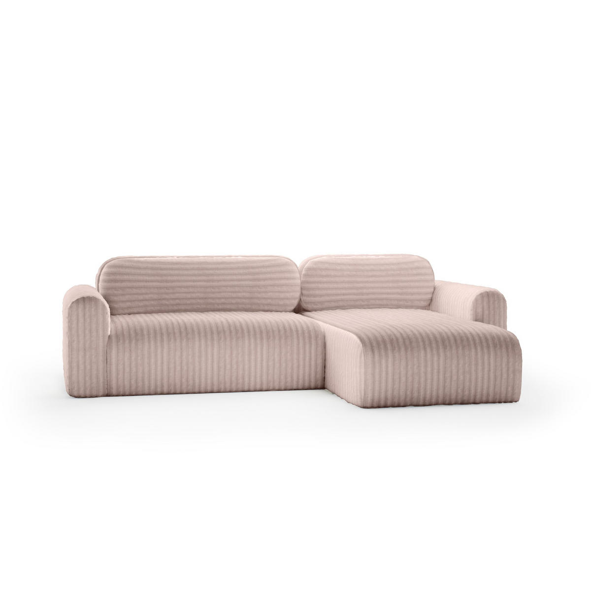 ECKSOFA mit Schlaffunktion Emmen, Rosa - Pink, Textil (286/100cm) - Fedve