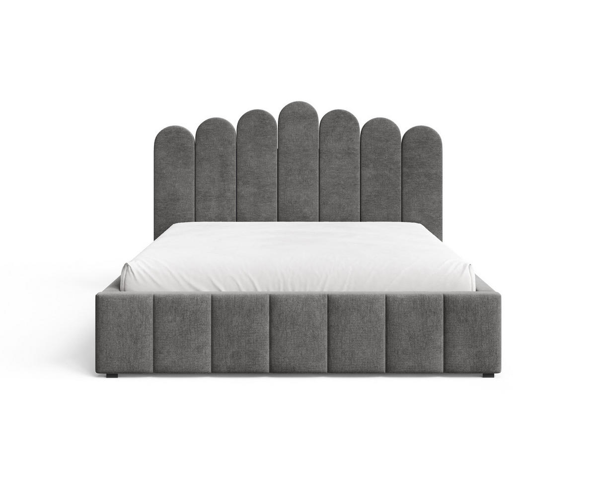 POLSTERBETT 03 140 x 200 cm – Tresor – Bett mit Gasdruckfedern und Stauraum - Dunkelgrau, Holz (140/200cm) - ROYAL24_MARKT