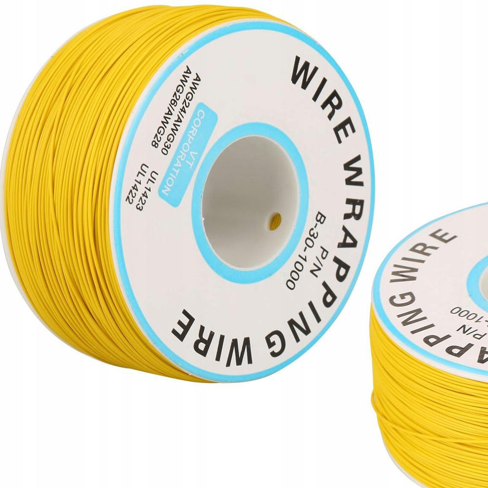 DRAHT KYNAR, 0,25 mm AWG 30, 0,60 mm Außen-Ø, 200 m, verzinntes Kupfer, PVC-Isolierung, 300 V, -60 bis 200 °C - Multicolor, Kunststoff/Metall (10/10/10cm)