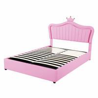 POLSTERBETT 140/200 cm rosa mit hydraulischem Stauraum und LED-Beleuchtung - Pink, Textil (140/200cm) - OKWISH