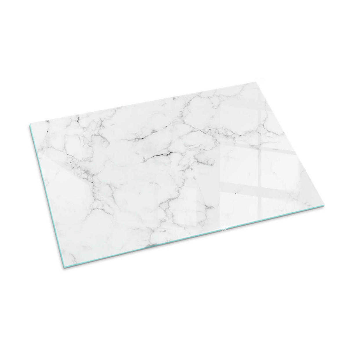 GLASPLATTE für Kamin 100x70 cm Weiß - Weiß, Glas (100/70/0.4cm) - ArtPrintCave