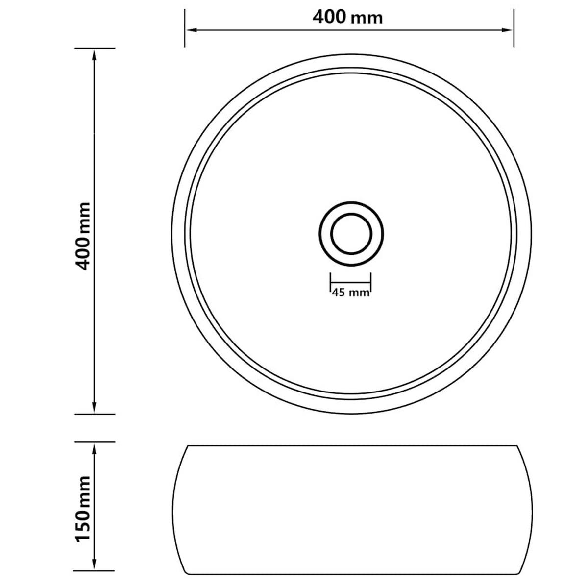 WASCHBECKEN Langston 40/40/15 cm - Schwarz, Keramik (40/15/40cm) - Nettlife