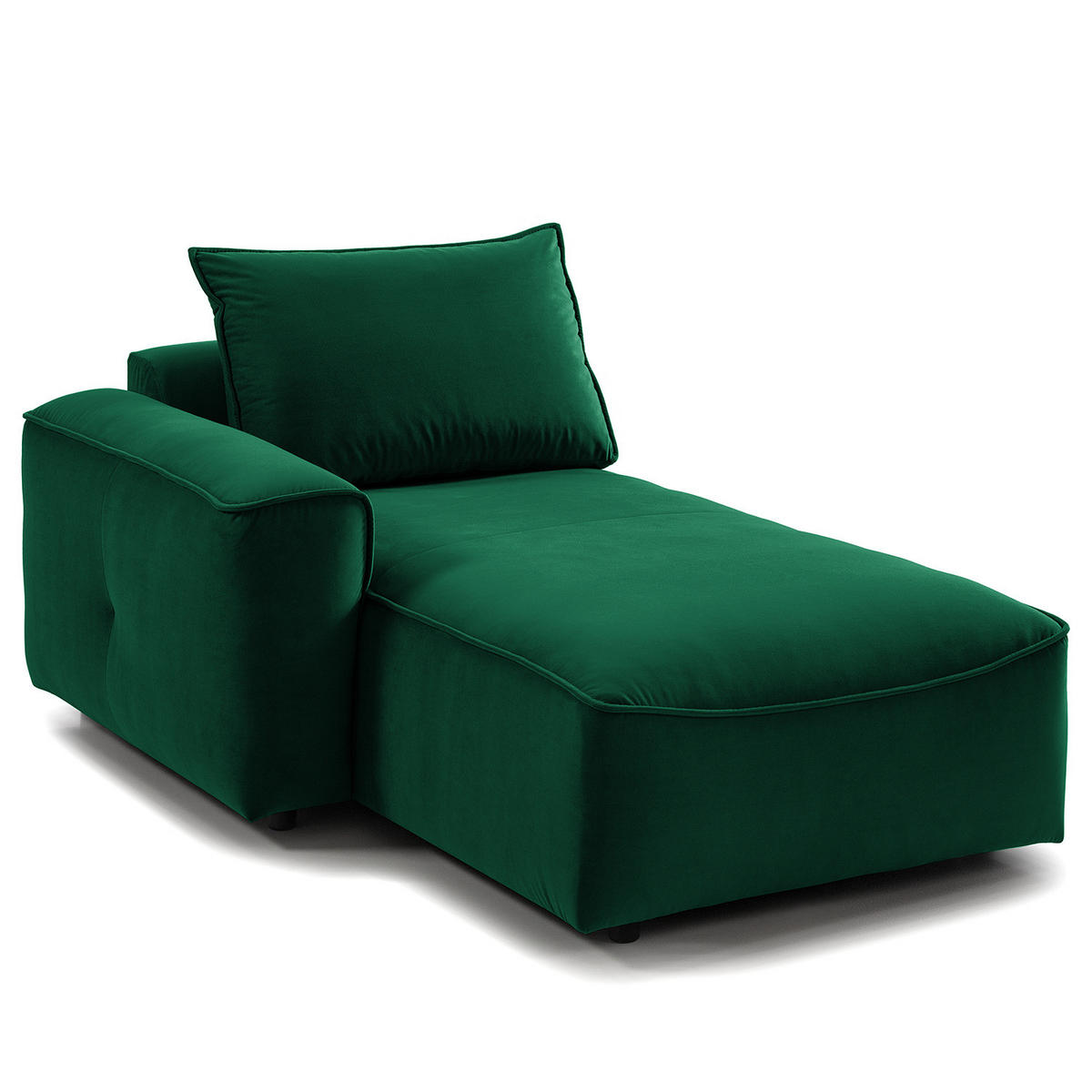 MODULLONGCHAIR - Dunkelgrün, Holz/Textil (170/82/105cm) - home24