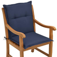 NIEDERLEHNERAUFLAGE Loft NL 100/50/6cm Dunkelblau - Dunkelblau, Textil (50/6/100cm) - Beautissu 