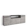 KOMMODE mit Schubladen, SIDEBOARD Schrank, zementgrau, 214/35/75 cm - Grau, Holzwerkstoff (35/75/214cm) - Skraut Home