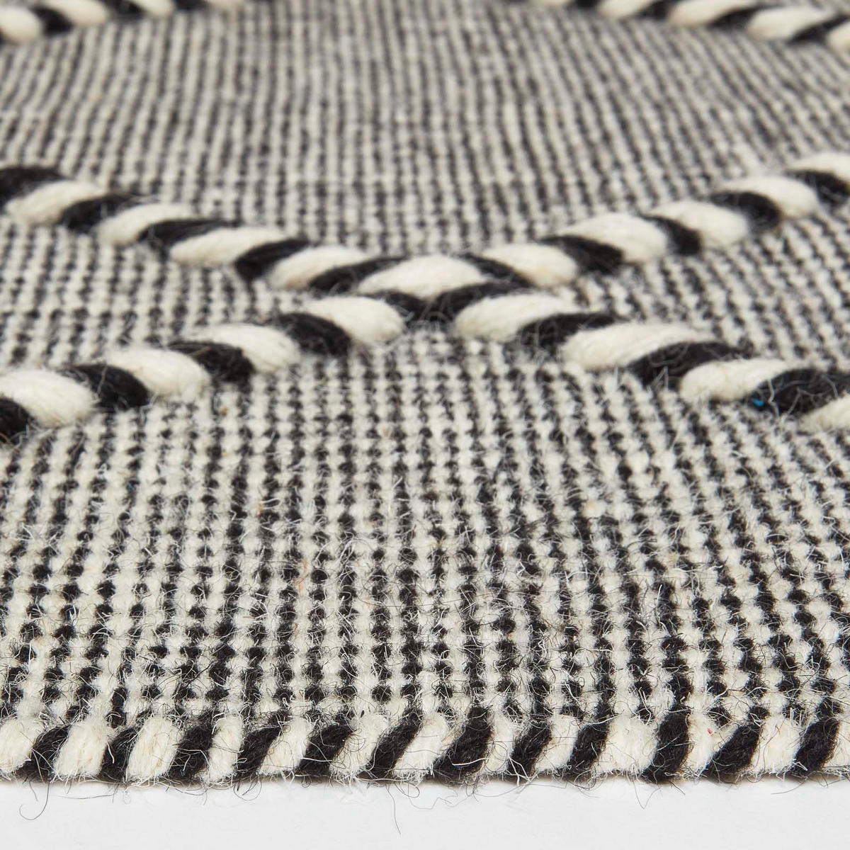 KELIM-TEPPICH Edessa handgewebt 90/150 cm - Schwarz, Textil (90/150cm) - Homescapes