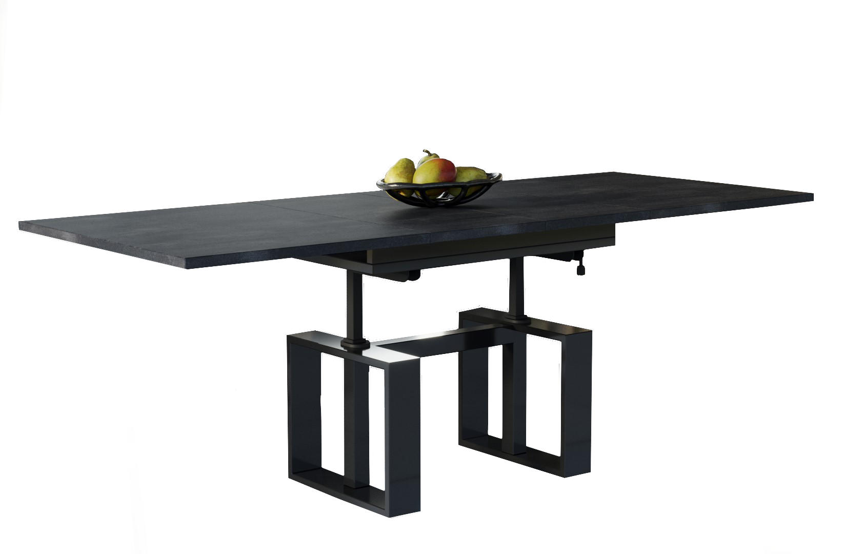 COUCHTISCH Empoli höhenverstellbar, ausziehbar bis 170 cm - Graphitfarben, Holzwerkstoff (110/65/58cm) - Endo-Moebel