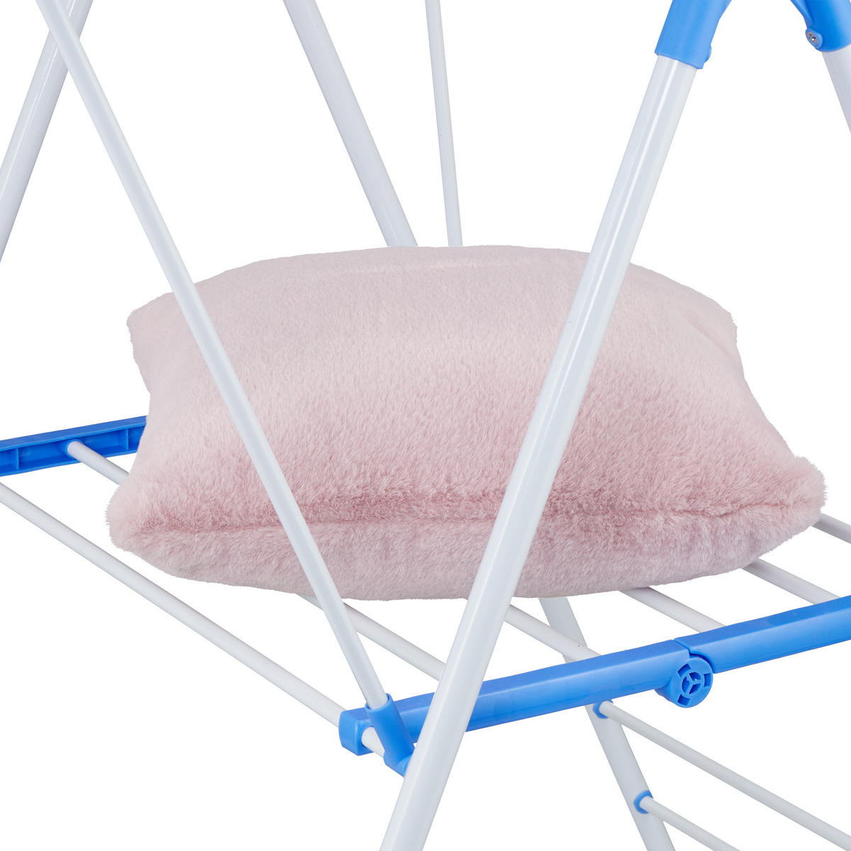 STOJAN na prádlo - biela, kov/plast (155/99/61cm) - Relaxdays