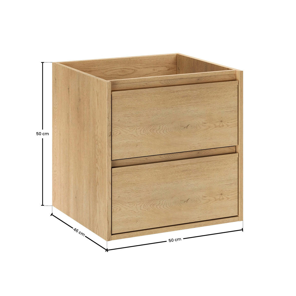 WASCHTISCHUNTERSCHRANK 50cm Edmé Holz - Braun, Holzwerkstoff (50/50/46cm) - Petits-meubles