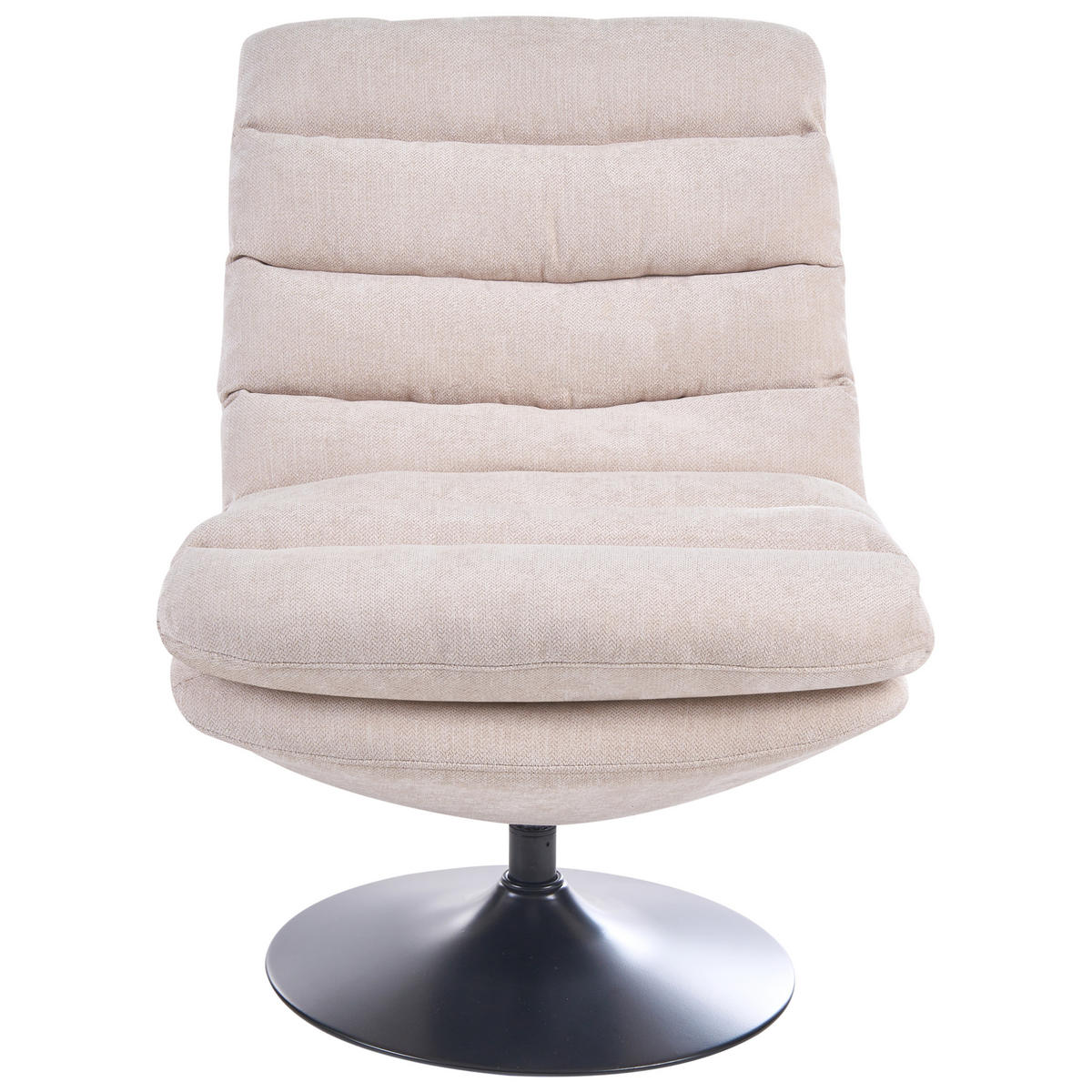 DREHSESSEL Hellbeige Hovet - Beige, Textil (60/90/90cm) - Beliani