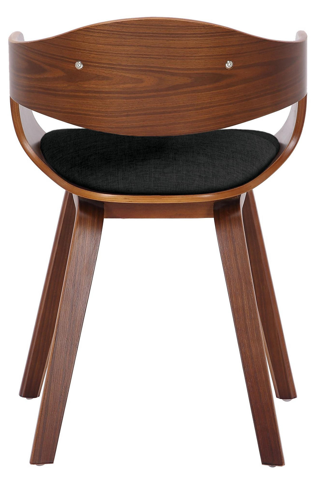 ARMLEHNENSTUHL Stoff Walnuss/Schwarz - Walnussfarben/Schwarz, Holz/Textil (49/73/46cm) - CLP