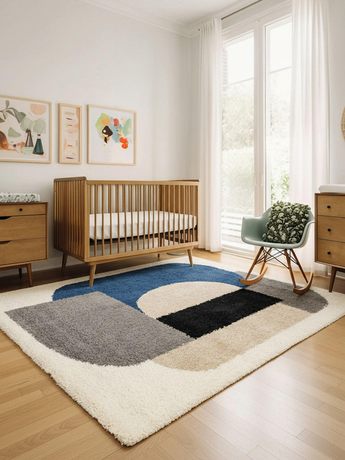 TEPPICH trendig modern blau - Blau, Textil (120/170cm) - AFK Living