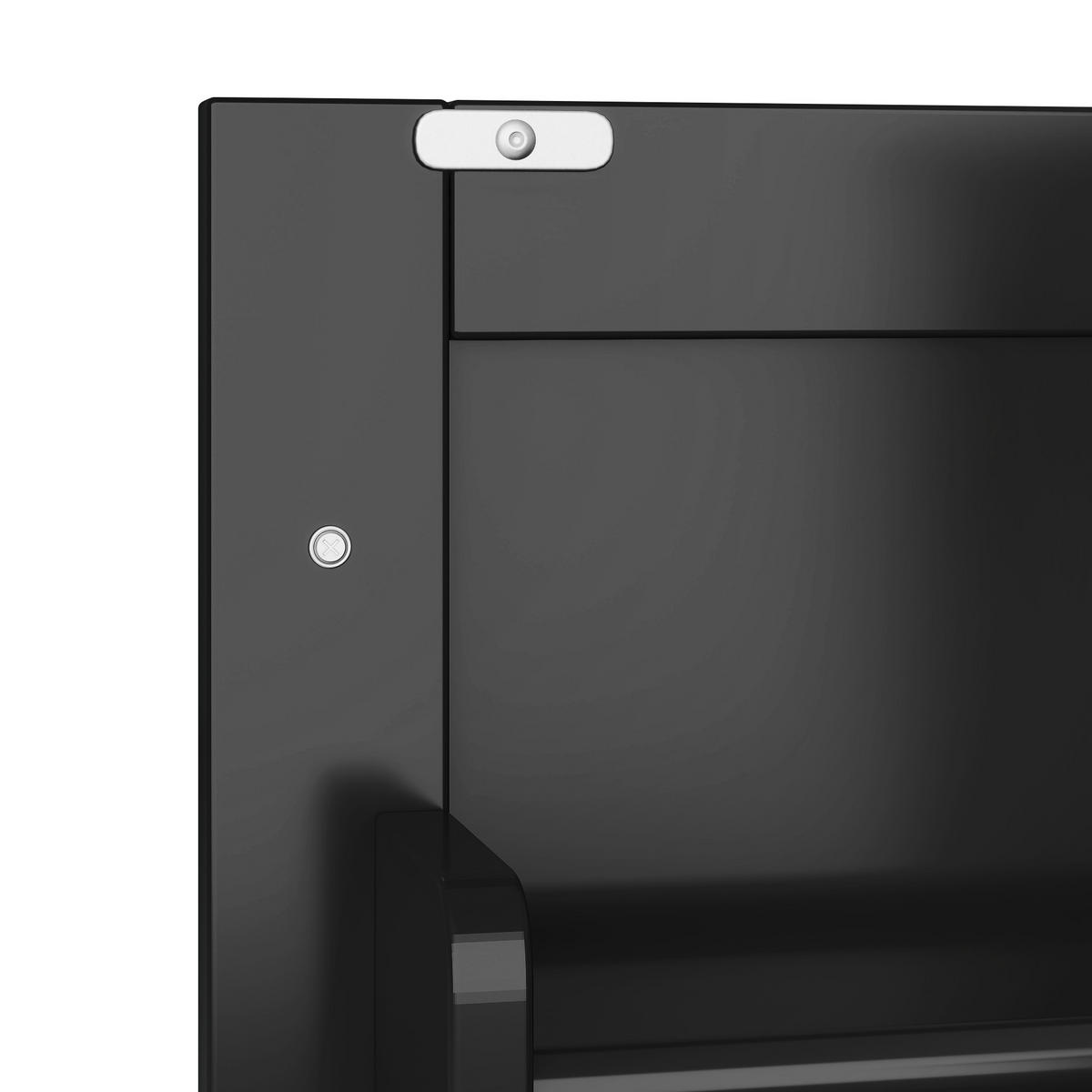 WASCHTISCH Schwarz Freistehend mit Keramikbecken & 3 Schubladen - Schwarz, Holzwerkstoff (76/83.5/45.5cm) - Urban Meuble