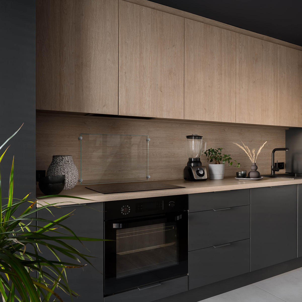 KÜCHENRÜCKWAND 60 x 40 cm Transparente Glasplatte - Transparent, Glas (60/40/0.4cm) - TULUP