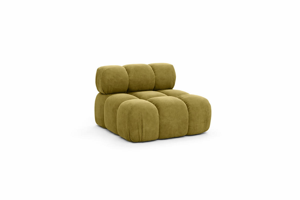 MODUL Mittig, Für Modulares System, Stoff Salvador, Olive, Selia - Olivgrün, Holz (95/70/95cm) - Kaiser Möbel