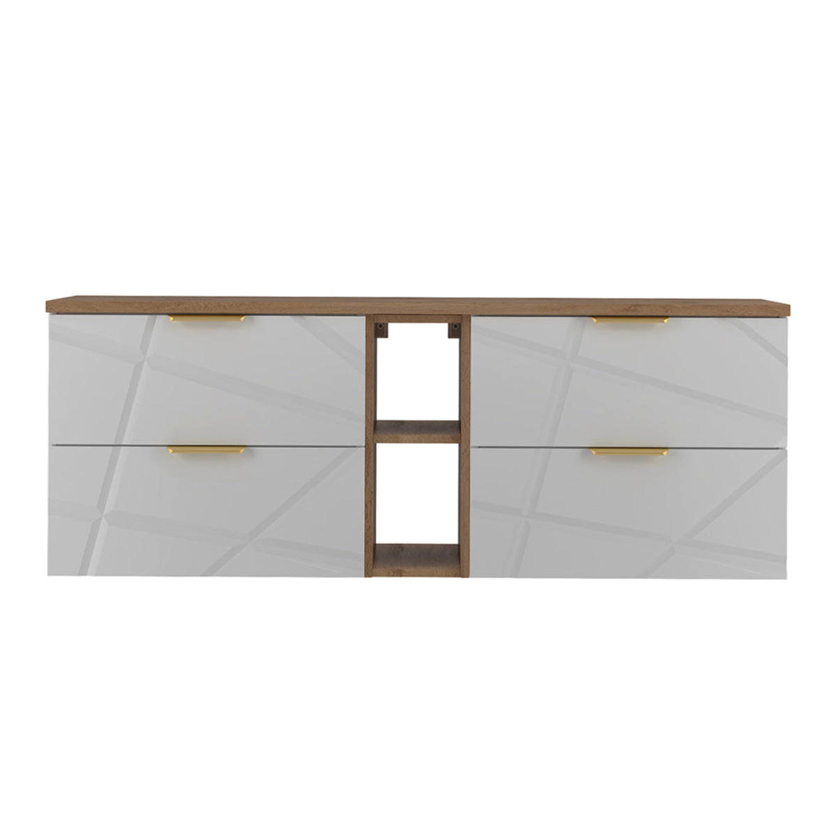 WASCHTISCHUNTERSCHRANK 140.6cm Aurora Weiß - Weiß, Holzwerkstoff (140.6/52.2/46.5cm) - Petits-meubles