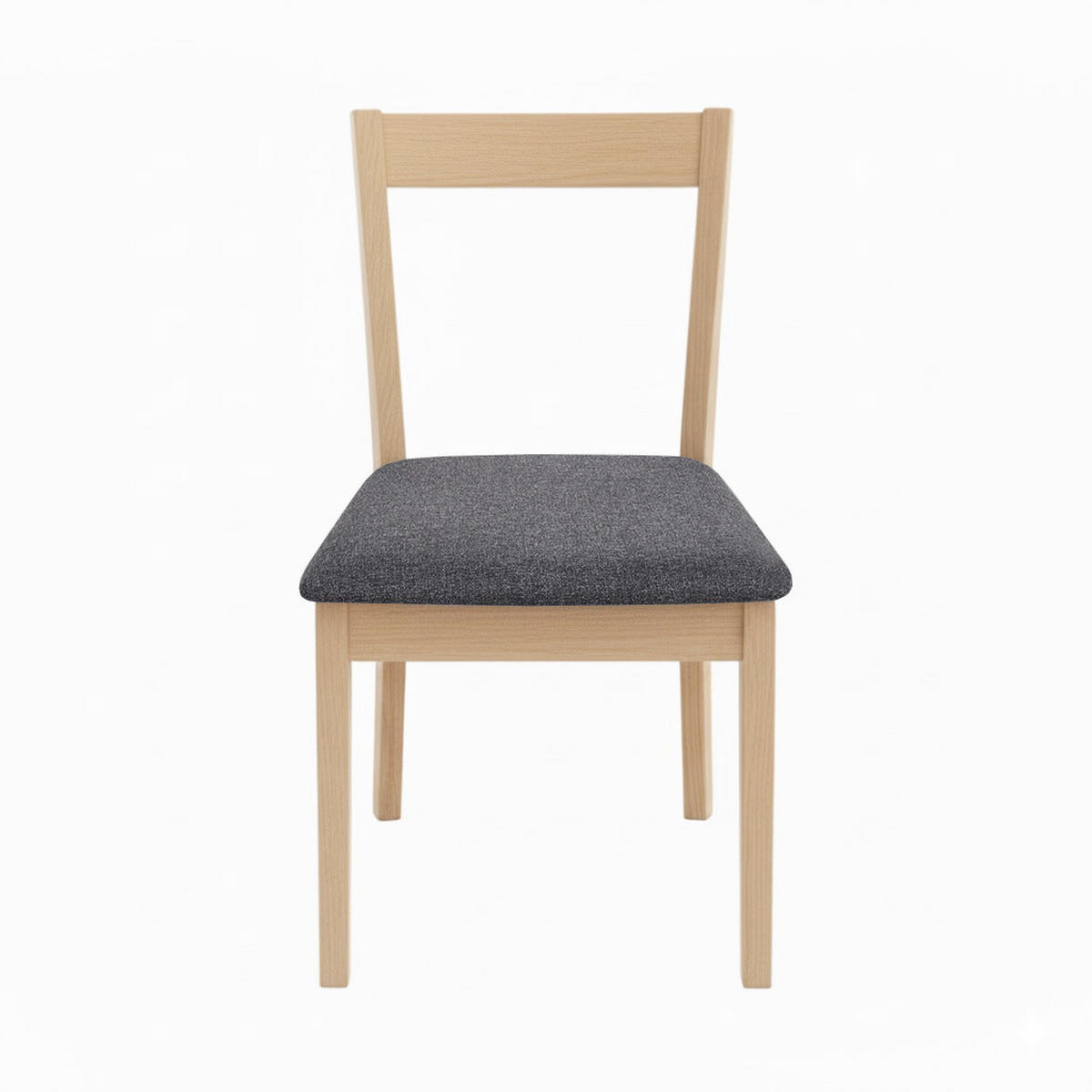 STUHL Moden mit Buchenholzbeinen, Polsterstuhl, Anthrazit - Anthrazit/Buchefarben, Holz (45/84/45cm) - Beautysofa