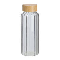FLASCHE Bambusdeckel 1000 ml - Transparent, Glas (9/25.5/9cm)