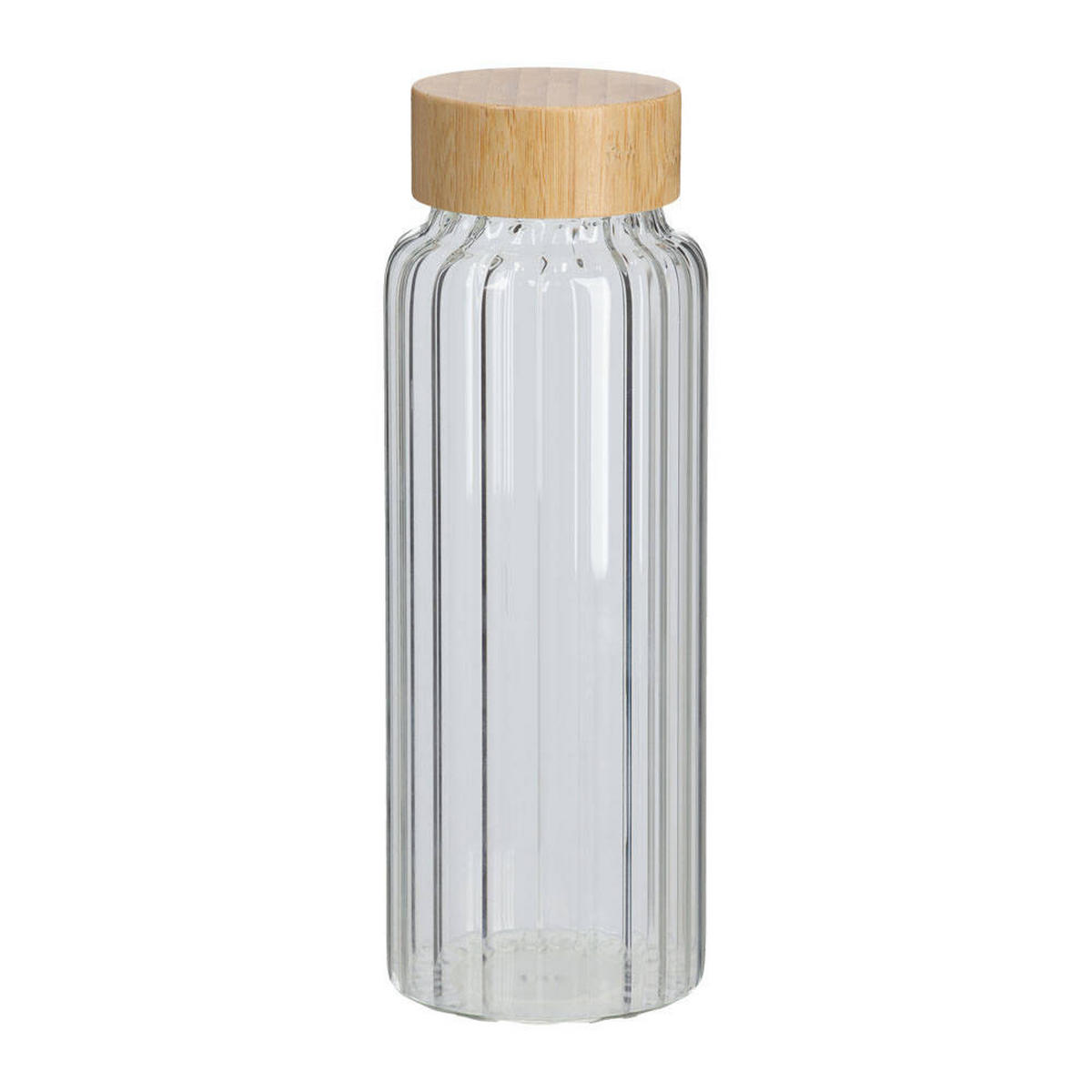 FLASCHE Bambusdeckel 1000 ml - Transparent, Glas (9/25.5/9cm)
