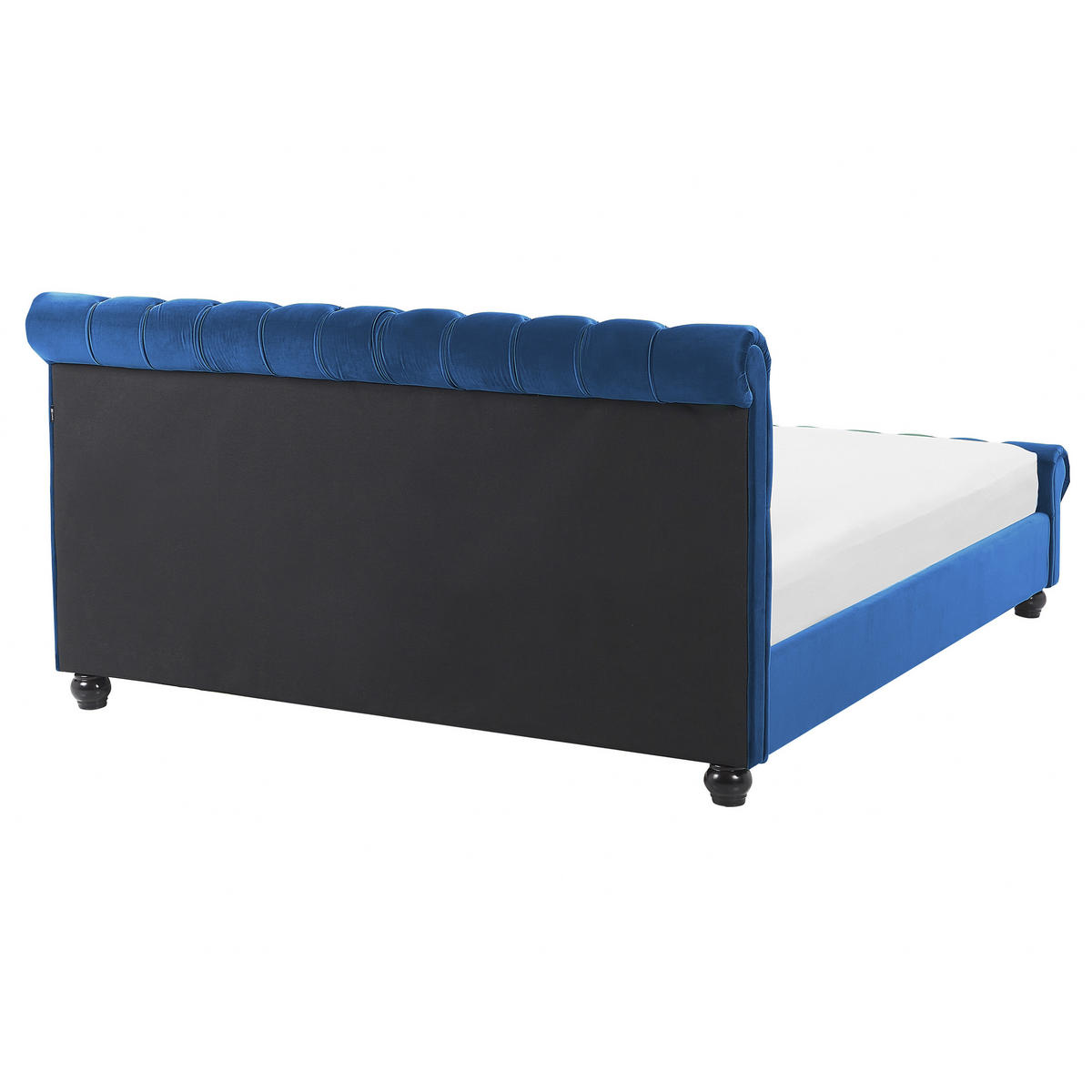 POLSTERBETT 160/200cm Marineblau Avallon - Blau, Textil (160/200cm) - Beliani