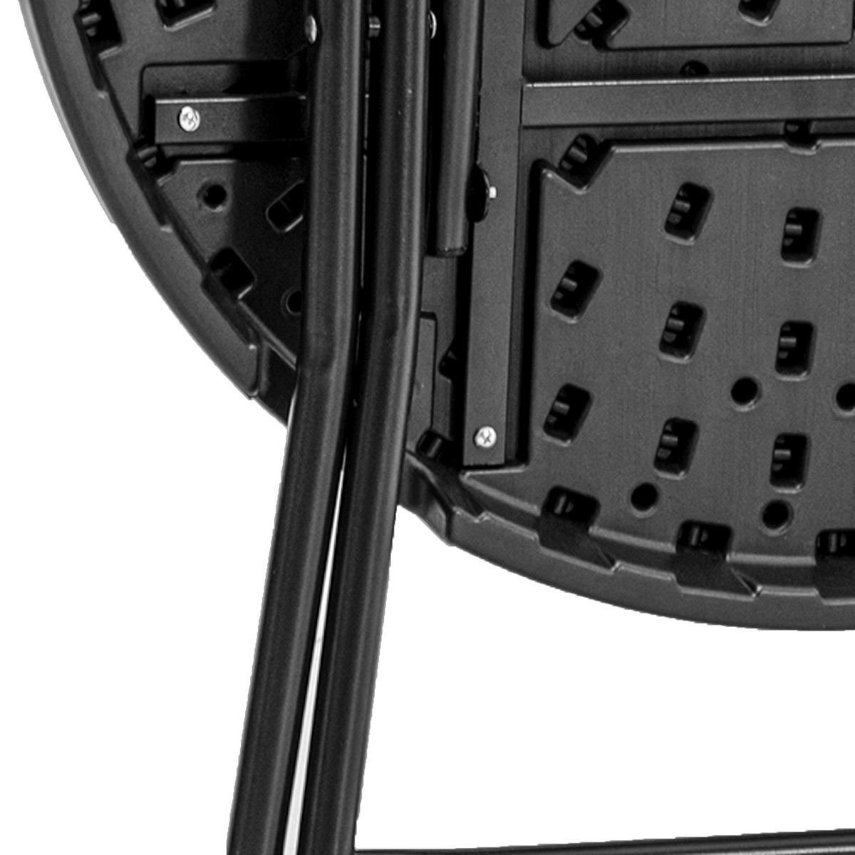 KLAPPTISCH Rund Dunkelgrau - Dunkelgrau, Kunststoff (80/80/73cm) - ComfortXL