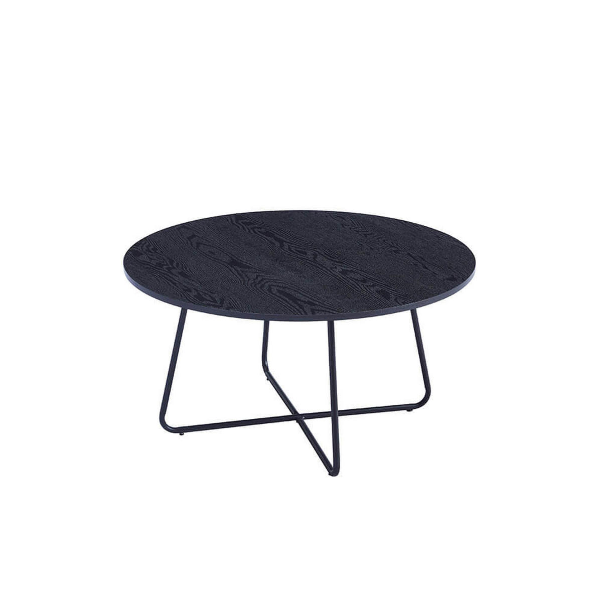 COUCHTISCH Rund NOVARA - 88 x 47 cm Dark Oak - Schwarz, Holz (110/66/47cm) - Home Deluxe