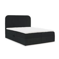 BOXBETT Amador In überlänge - Schwarz, Holzwerkstoff/Textil (200/220cm) - Fun Möbel