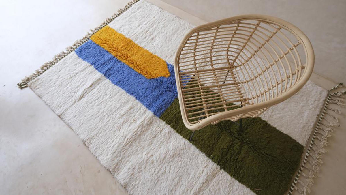 BERBERTEPPICH aus Marokko modern aus Wolle 200x 300 cm - Multicolor, Naturmaterialien (200/300cm) - AFK Living