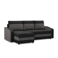 ECKSOFA MIT SCHLAFFUNKTION ORION, Schwarz + Weiß - Multicolor, Textil (231/140cm)