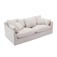 SOFA 3-Sitzer - Stoff - Beige - CABORNI - Beige, Textil (213/79/103cm) - Vente-Unique