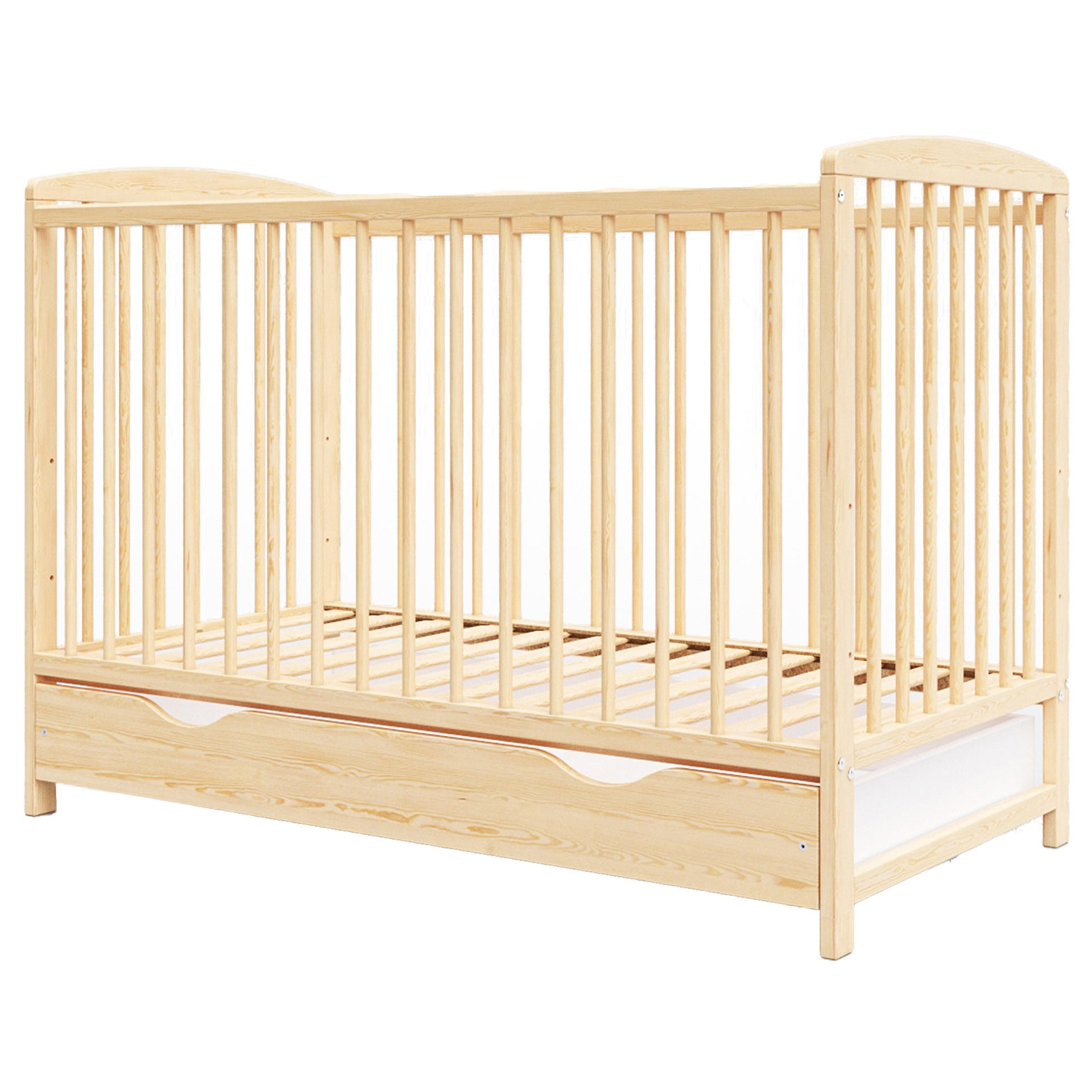 BABYBETT Nina, Mitwachsendes, mit Schublade Holz - Kieferfarben, Holz (60/120cm) - Premiers Moments