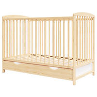 BABYBETT Nina, Mitwachsendes, mit Schublade Holz - Kieferfarben, Holz (60/120cm) - Premiers Moments
