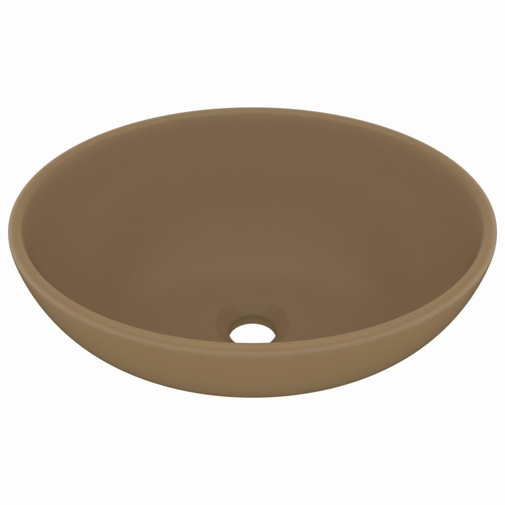 WASCHBECKEN Lange 40/33/13.5 cm - Creme, Keramik (40/13.5/33cm) - Nettlife