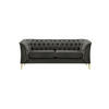 ZWEISITZER-SOFA Chesterfield Modern-Velluto 19 - Dunkelgrau, Holz/Textil (183/74/80cm)
