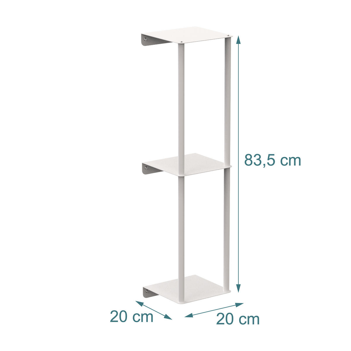 STENOVÝ vešiak na uteráky - biela, kov (20/83.5/20cm) - Relaxdays