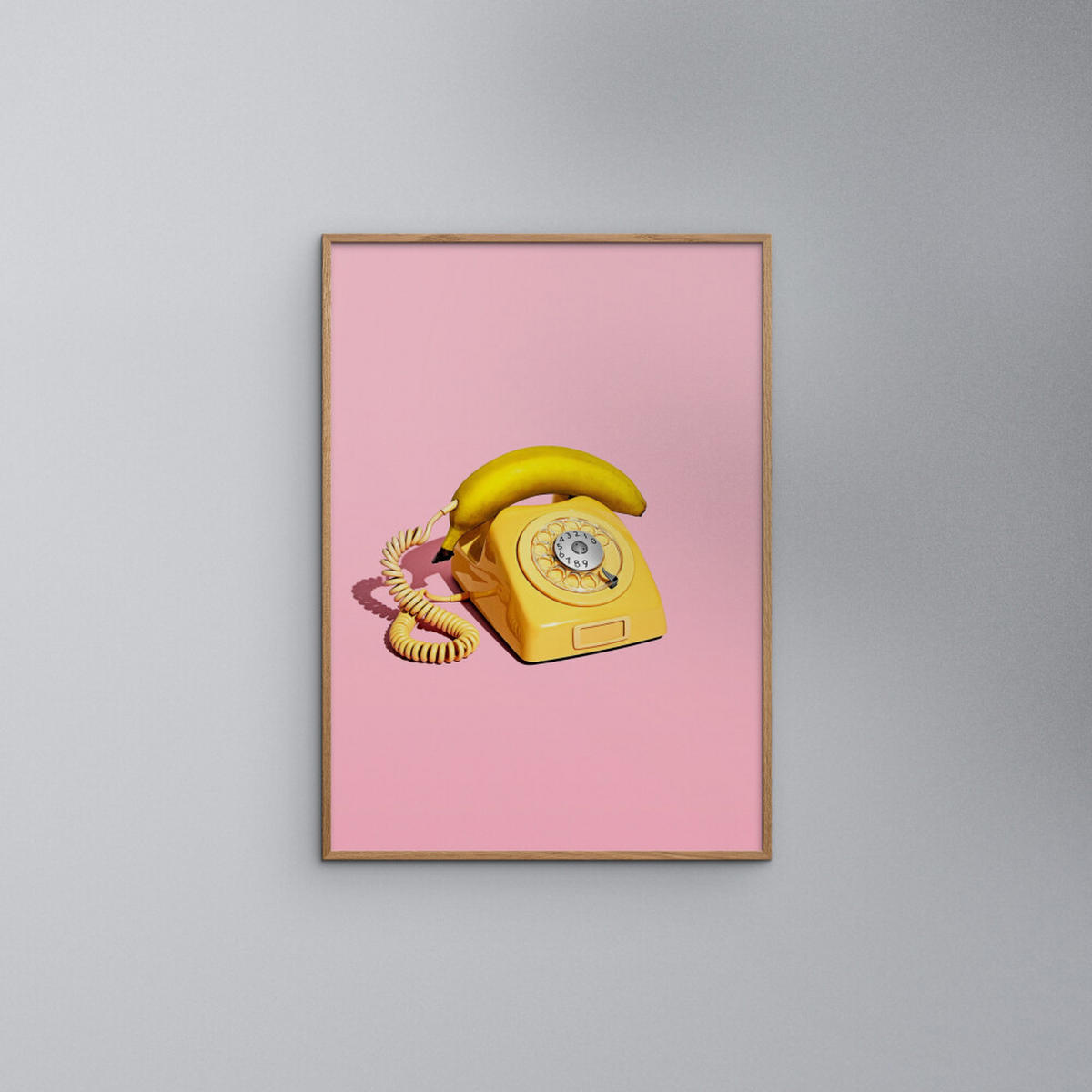 POSTER Supermercat - Banana phone - Pink, Papier (50/70/0.1cm) - Poster&Frame