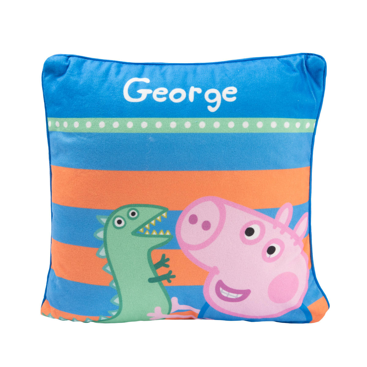 KINDERKISSEN Peppa Wutz George / Schorsch Blau 30 x 30 cm - Blau, Textil (30/30cm) - United Labels