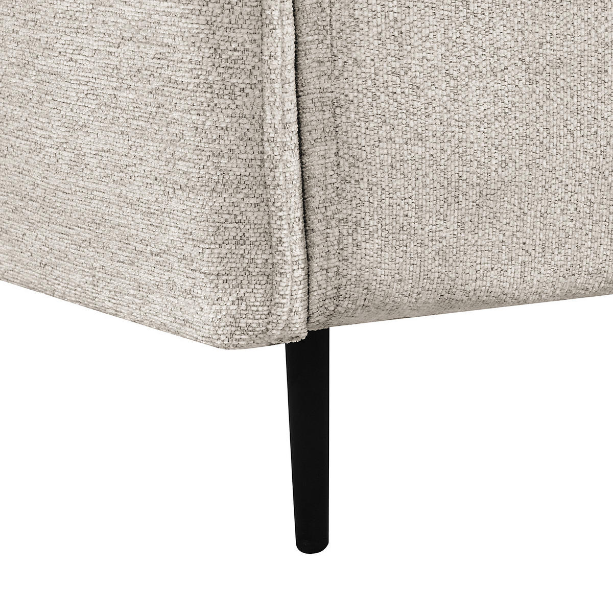 3-SITZER SOFA - Webstoff - Taupe/Schwarz, Textil (193/87/83cm) - home24