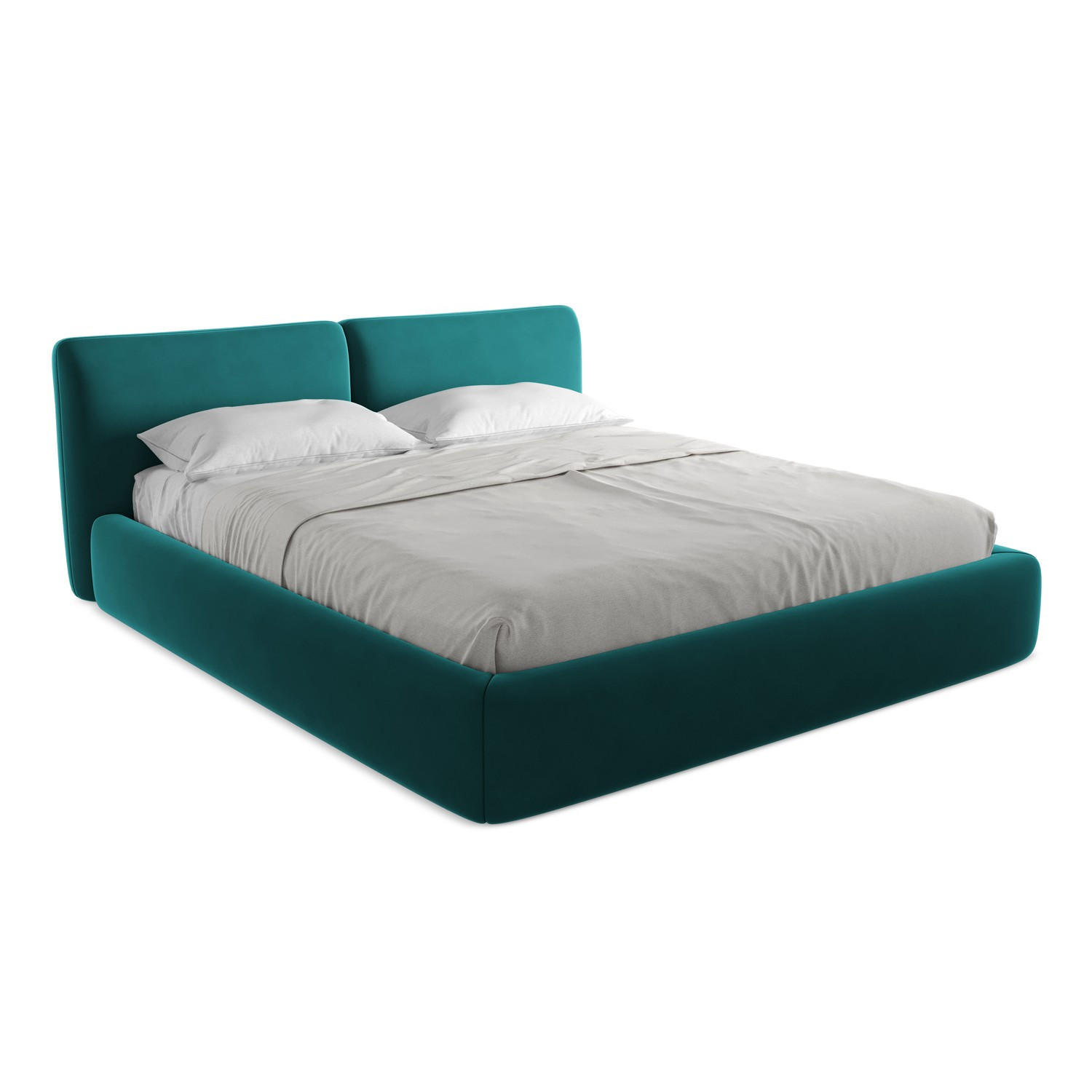 POLSTERBETT mit Bettkasten und Lattenrost 200x228 Blau - Blau/Petrol, Kunststoff/Textil (180/200cm) - LaMiaSofa