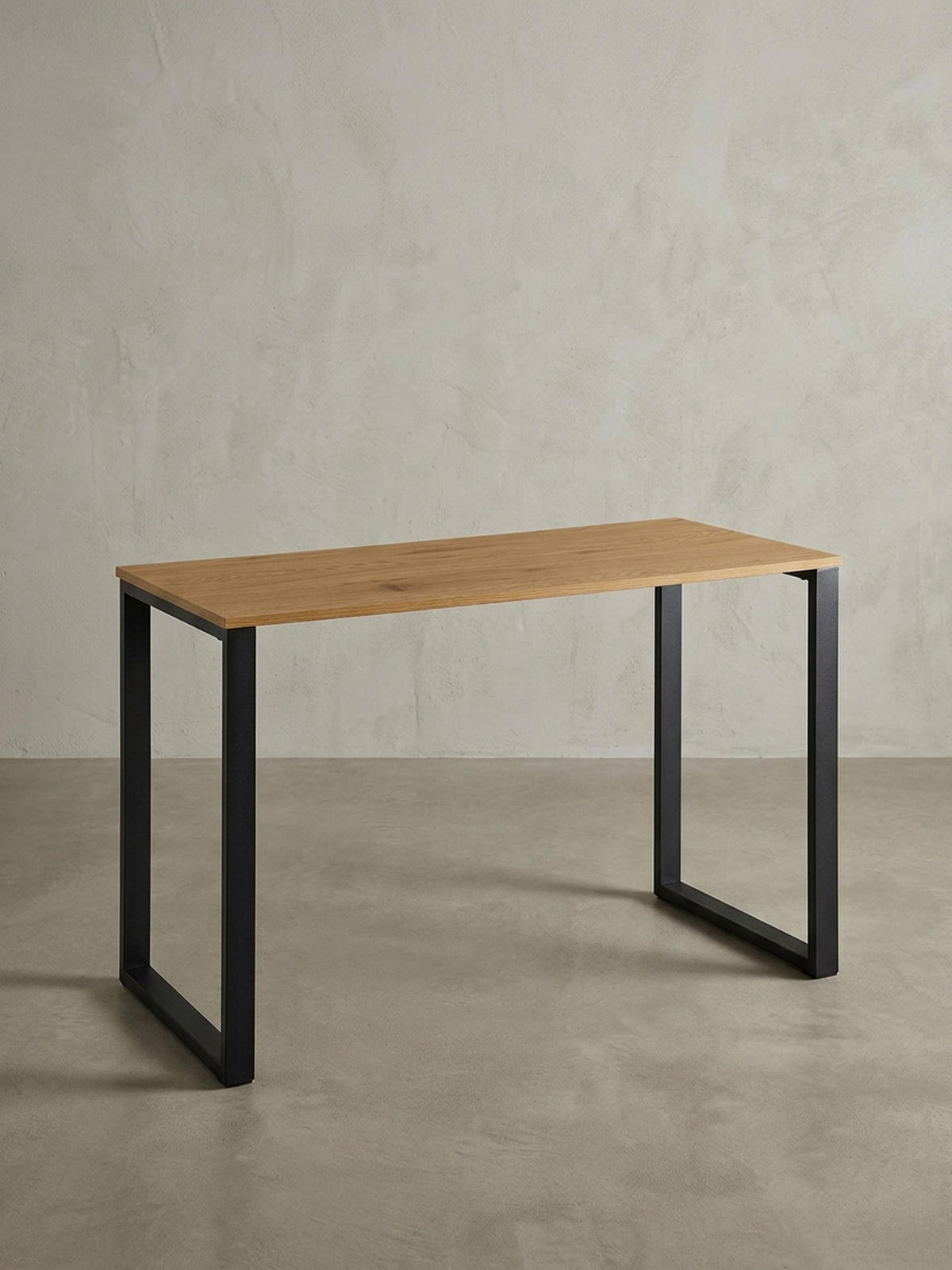 SCHREIBTISCH – Eiche, 120x60x76 cm, Metallbeine, robust & vielseitig - Schwarz/Braun, Holz/Metall (60/120/76cm) - KADIMA DESIGN