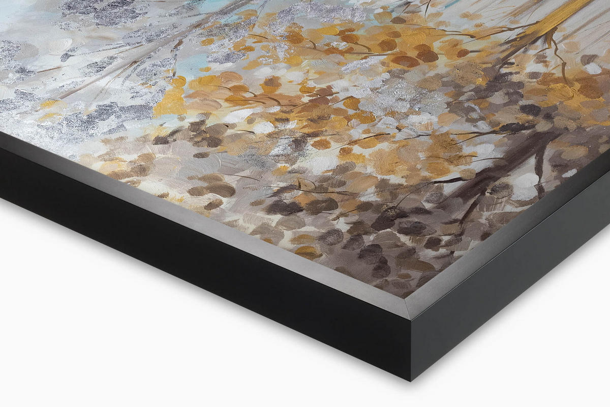 RUČNĚ MALOVANÝ AKRYLOVÝ OBRAZ ŠEDÝ/HNĚDÝ, 120/80 CM - šedá/hnědá, dřevo/textil (120/80cm) - KUNSTLOFT
