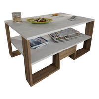 COUCHTISCH Golden Weiß Walnuss - Walnussfarben/Weiß, Holzwerkstoff (60/90/45cm) - moebel17