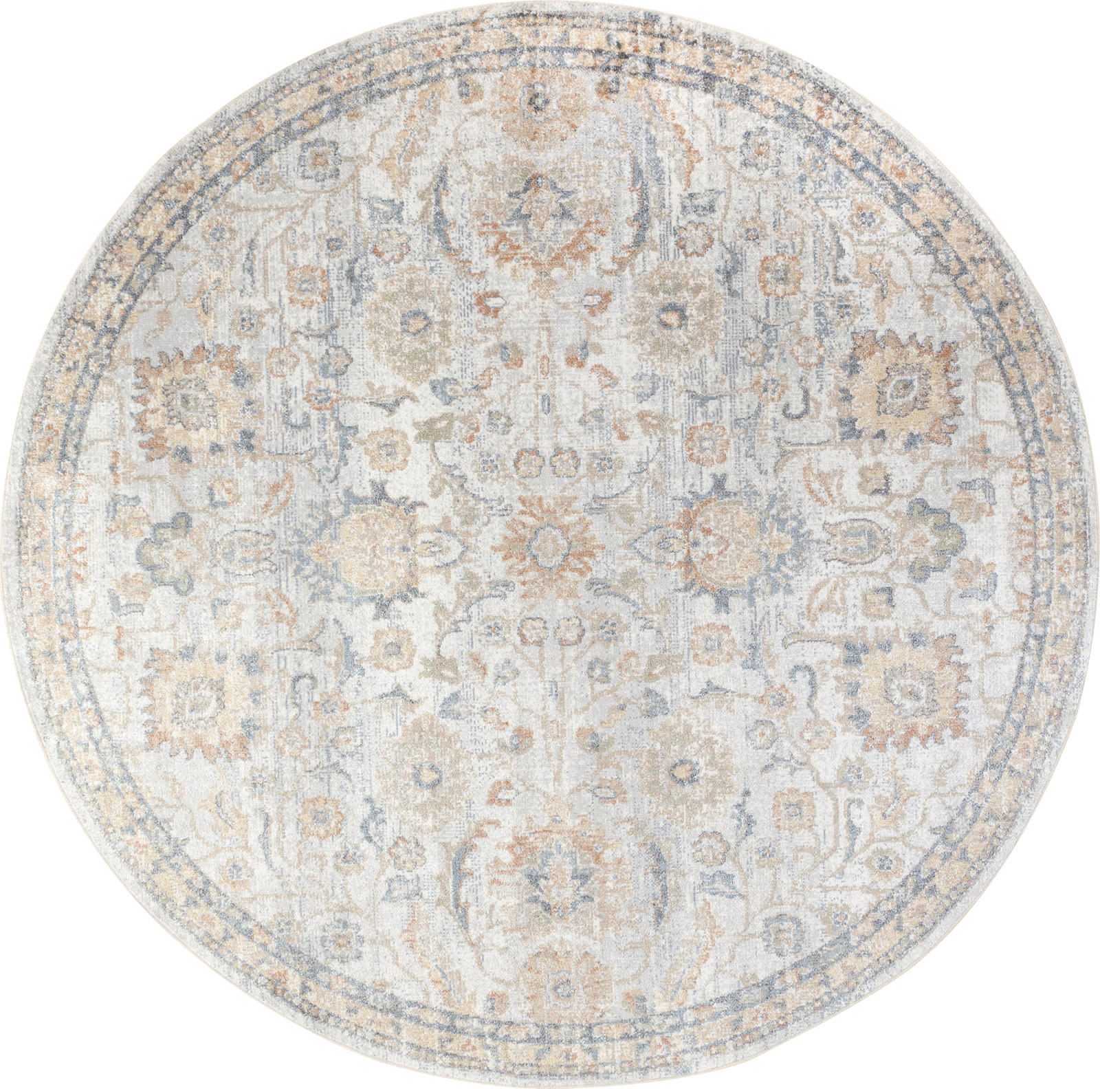 TEPPICH Maschinenwaschbar Rund Ø 200 cm Grau - Grau, Naturmaterialien/Textil (200/200cm) - LIVABLISS