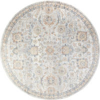 TEPPICH Maschinenwaschbar Rund Ø 200 cm Grau - Grau, Naturmaterialien/Textil (200/200cm) - LIVABLISS