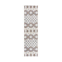 HOCHFLOR-TEPPICH Focus 3050 Grau 80x300 cm - Multicolor/Creme, Textil (80/300cm) - carpet city
