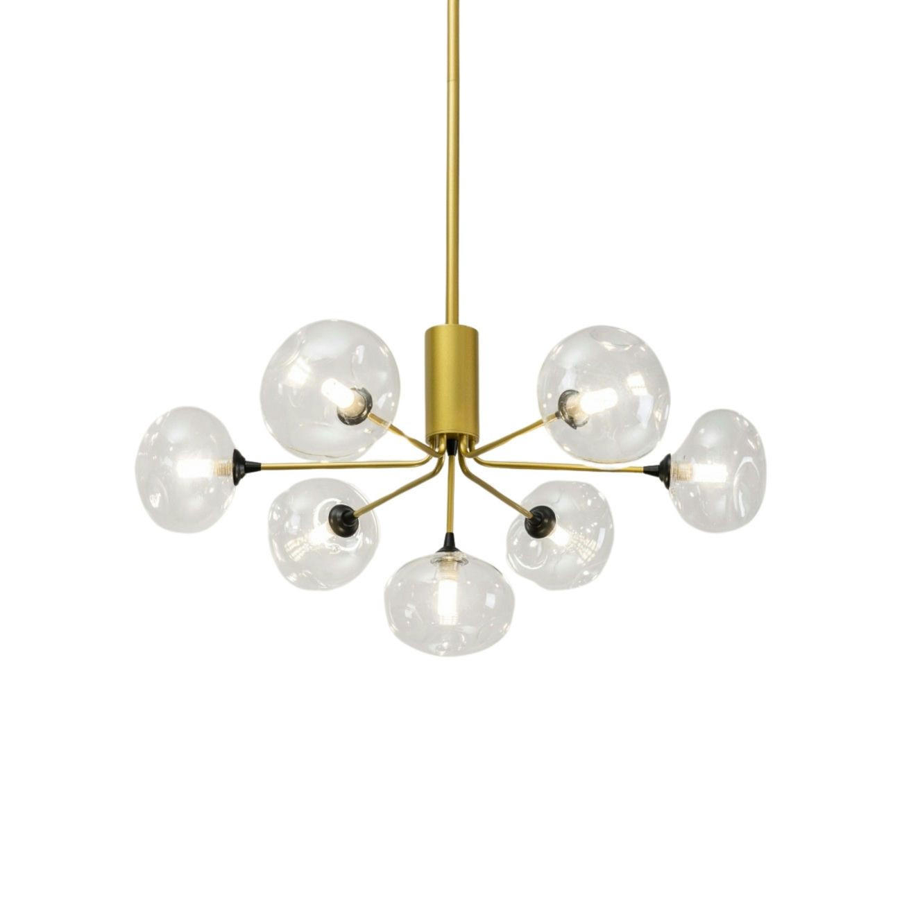 HÄNGELEUCHTE Erell, Gold / Messing, 70cm - Goldfarben, Glas (86.5/70/36.5cm) - KOSILUM